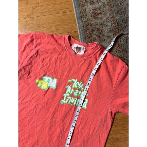 Pure Atlanta Coral Orange Hyde Park Graphic Tee Shirt You Aren’t Invited Small - Picture 7 of 9